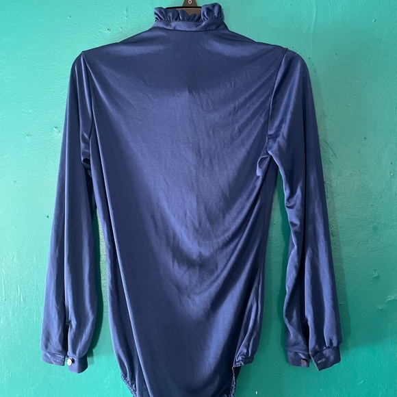 Vintage ruffle high neck  bodysuit - Picture 3 of 6